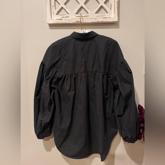 Rails Winnie Oversized Button-Down Shirt/Top In Black Size S - Picture 5 of 16